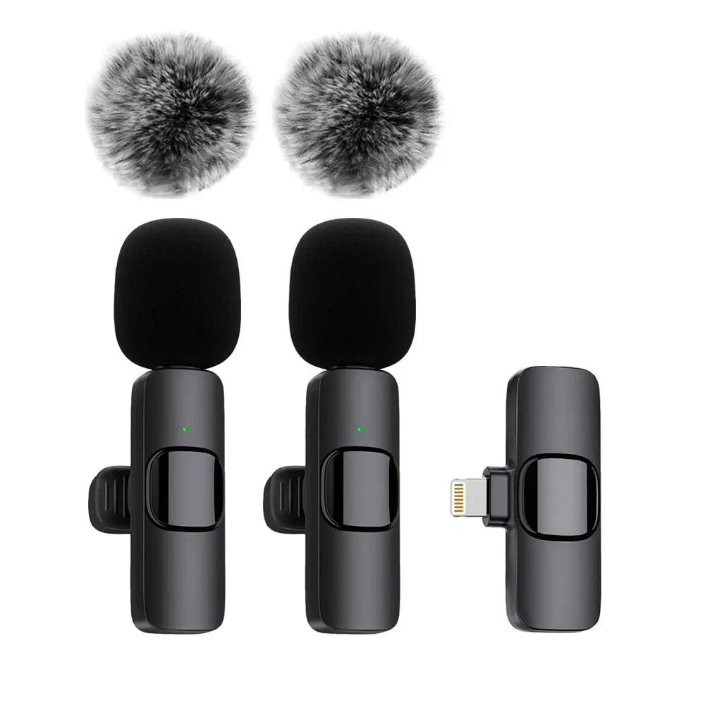 NEW Wireless Lavalier Microphone Audio Video Recording Mini Mic for Iphone Android Laptop Live Gaming Mobile Phone Microphone