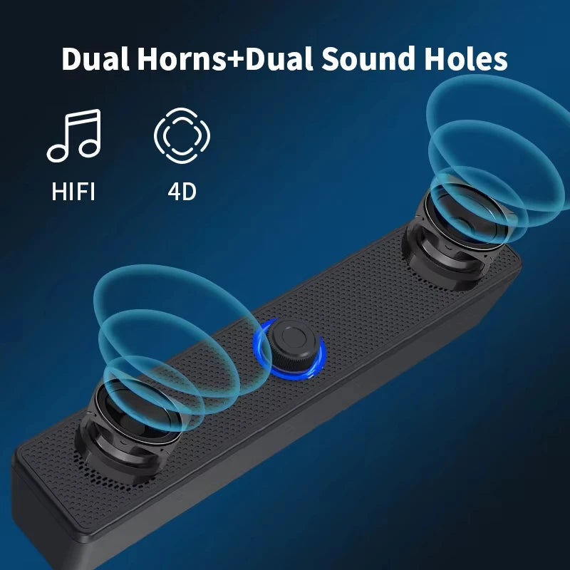 Long Wired Bluetooth Small Speaker Double Speakers High Volume