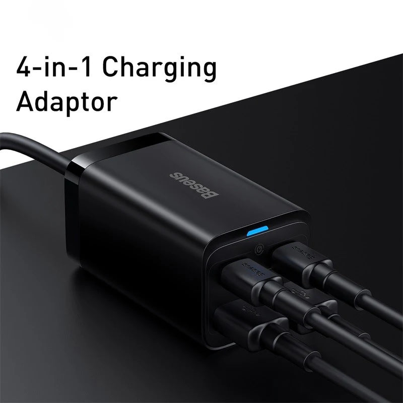 Baseus 65W/100W GaN Charger Desktop Laptop Fast Charger 4 in 1 Adapter