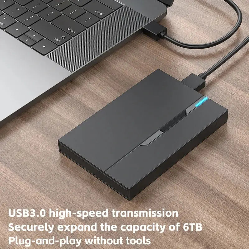 2.5" External Hard Drive Enclosure USB 3.0 Hard Disk Case 6TB Supports