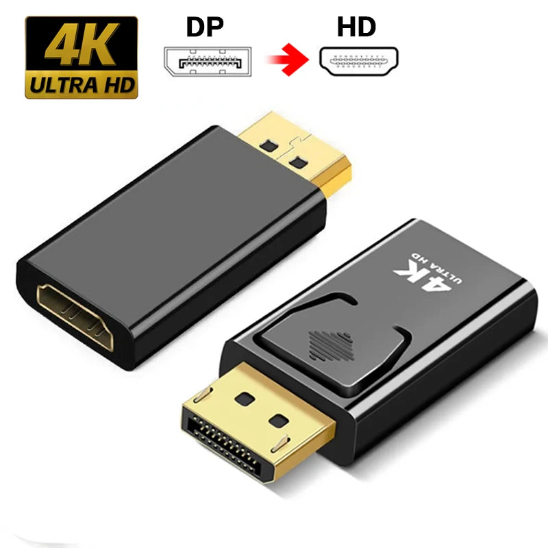 DP To HDTV 4K Connector DisplayPort DP Male to HDTV Female Adapter