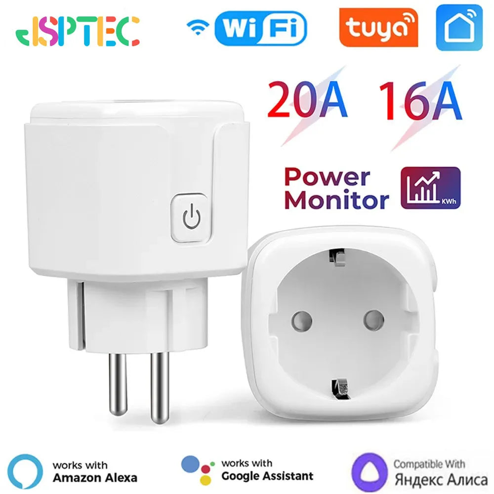 Tuya Smart Socket EU16A/20A Wifi Smart Plug With Power Monitoring