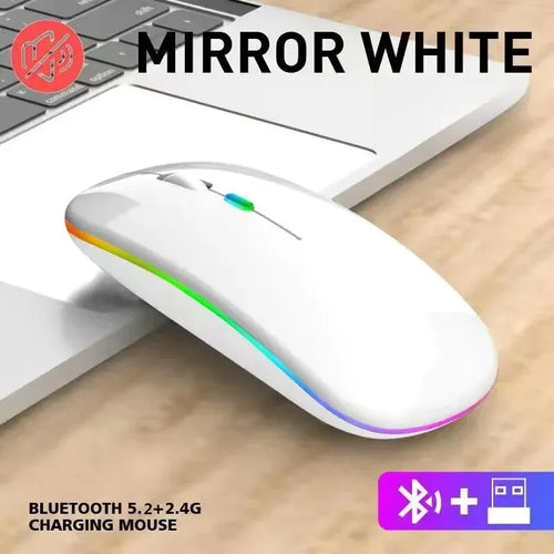 Wireless Mouse Rechargeable Silent LED Backlit Mice PC Laptop Computer