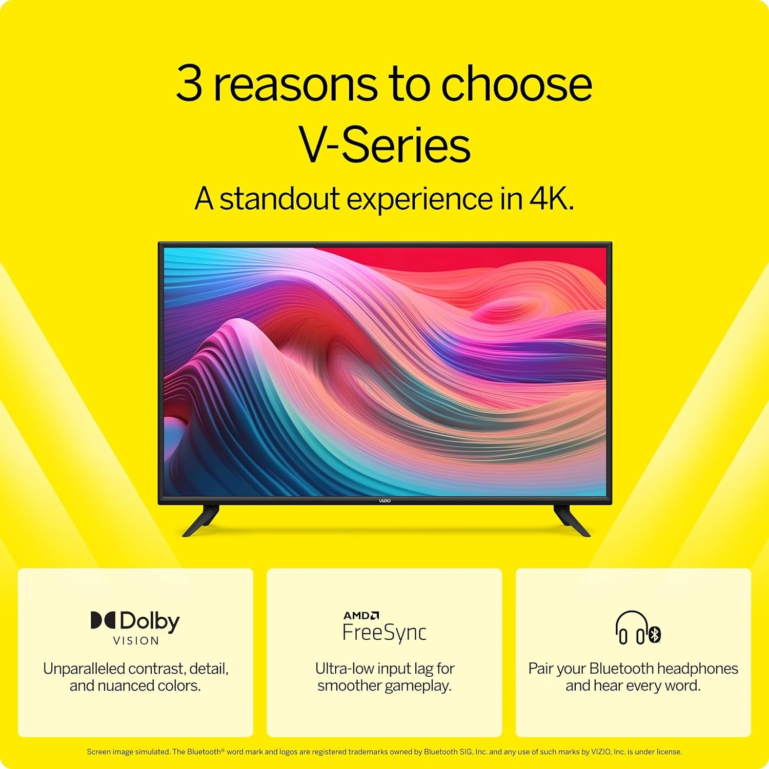 50-Inch V-Series 4K UHD LED Smart TV with Voice Remote, Dolby Vision, HDR10+, Alexa Compatibility, 2022 Model